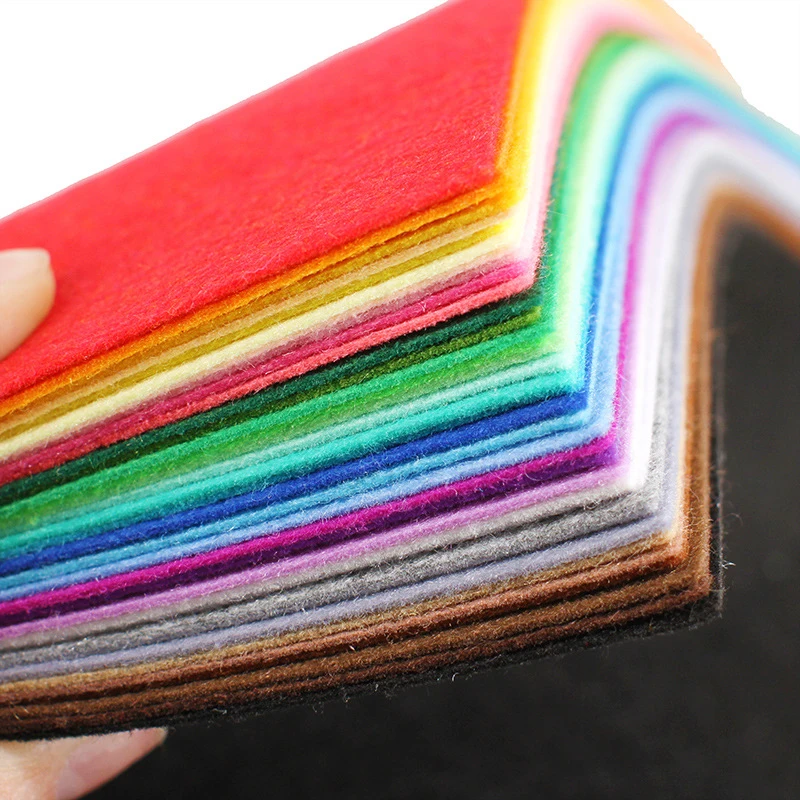 

20/40Pcs DIY Quilting Sheet Nonwoven Needlework Felt Fabric Patchwork Cloth Bundle For Kids Scrapbooking Doll Sewing Crafts