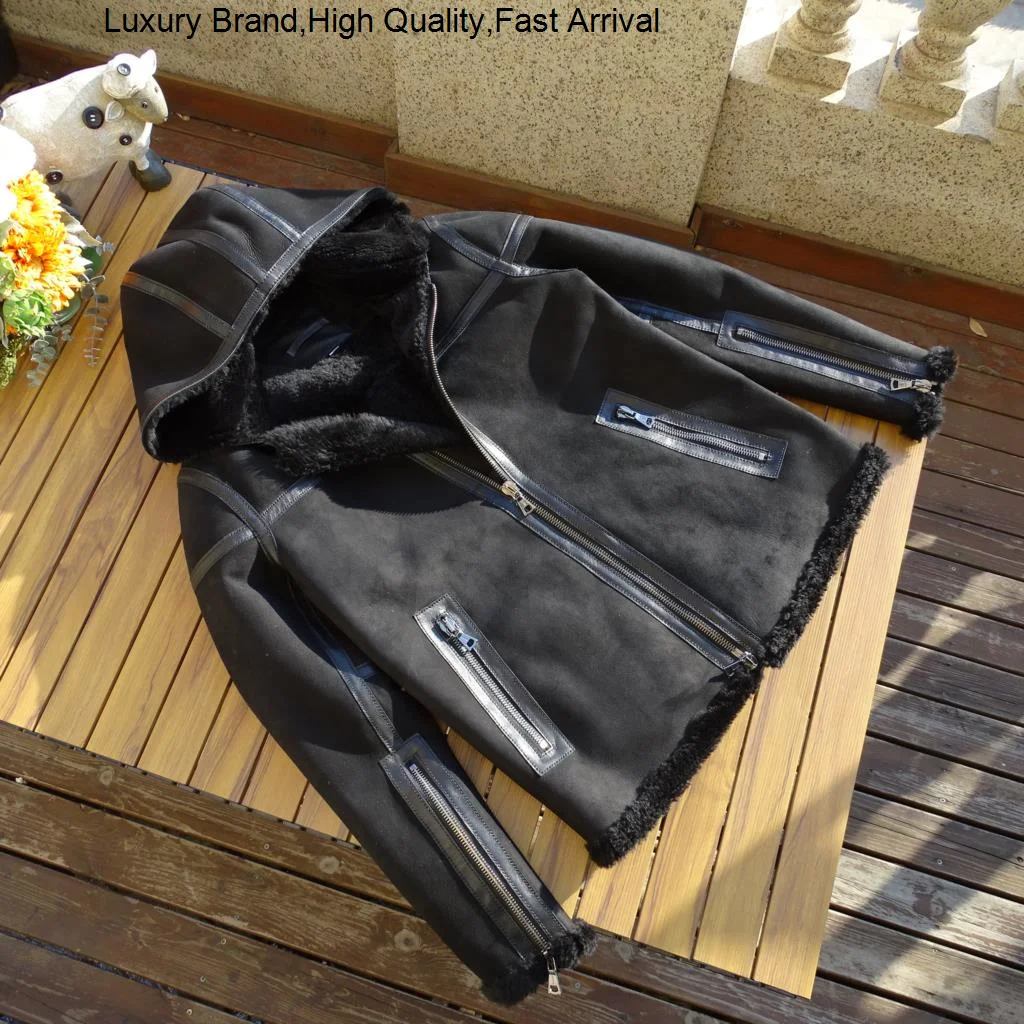 

import Turkey raw sheep with hat real fur hood coat