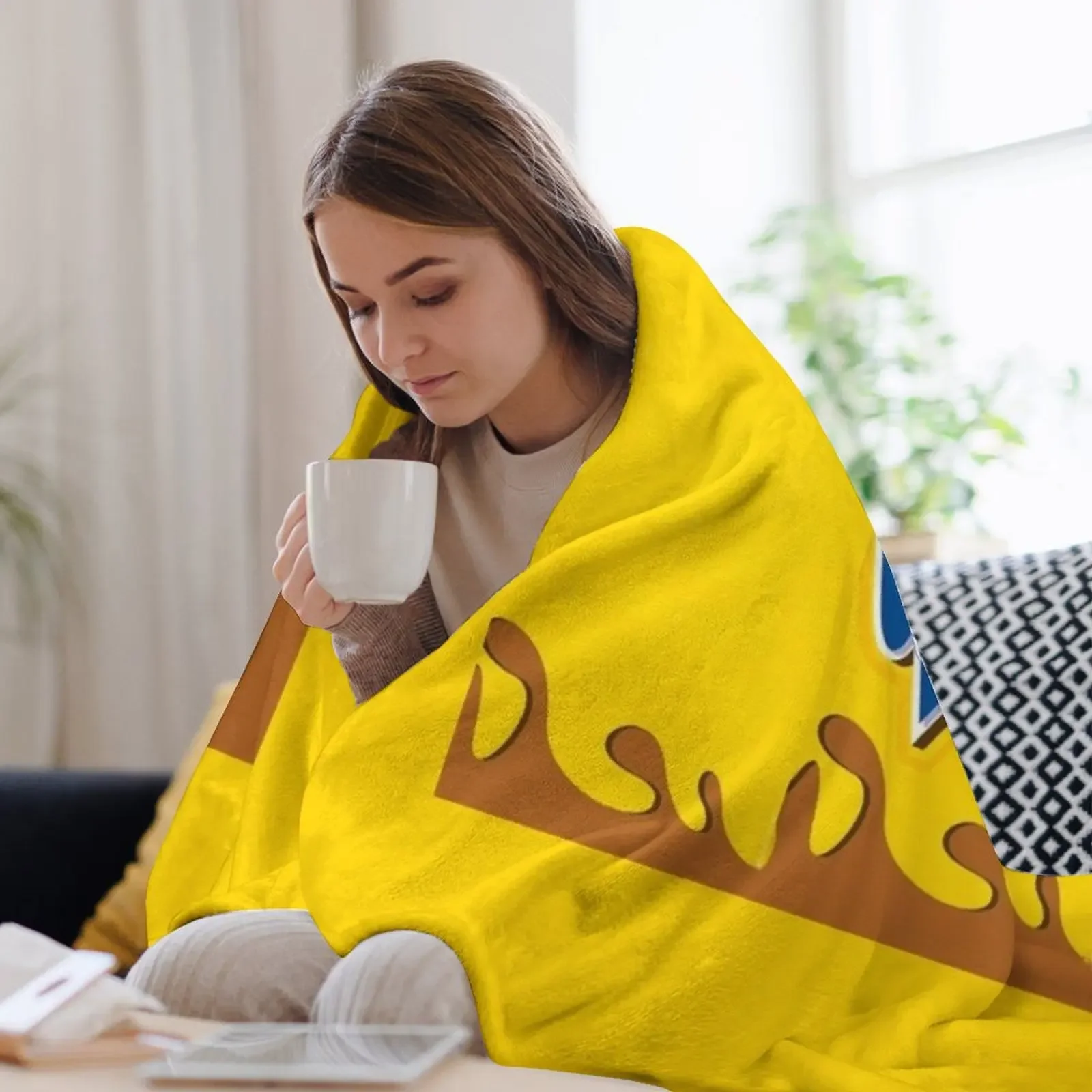 Одеяло yoohoo шоколадное молоко плед для кровати тонкий забавный подарок одеяла