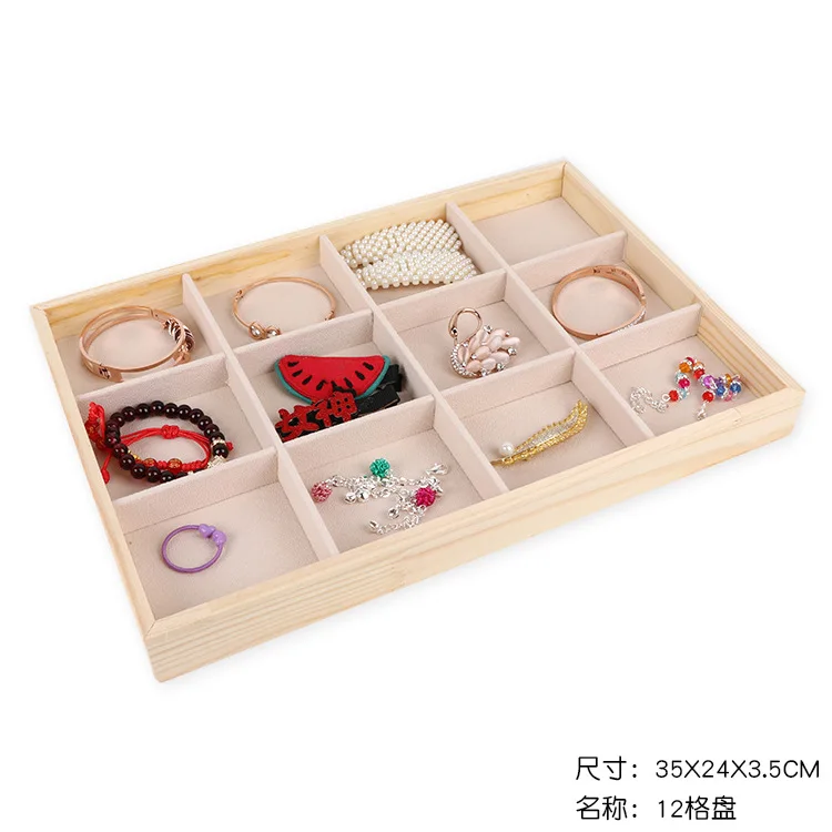 High Quality Portable Velvet Jewelry Ring Jewelry Display Organizer Box Tray Holder Earring Jewelry Storage Case Showcase