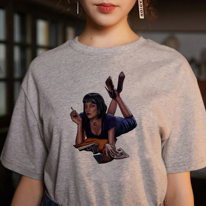Футболка унисекс с забавным принтом из фильма Криминальное чтиво женская