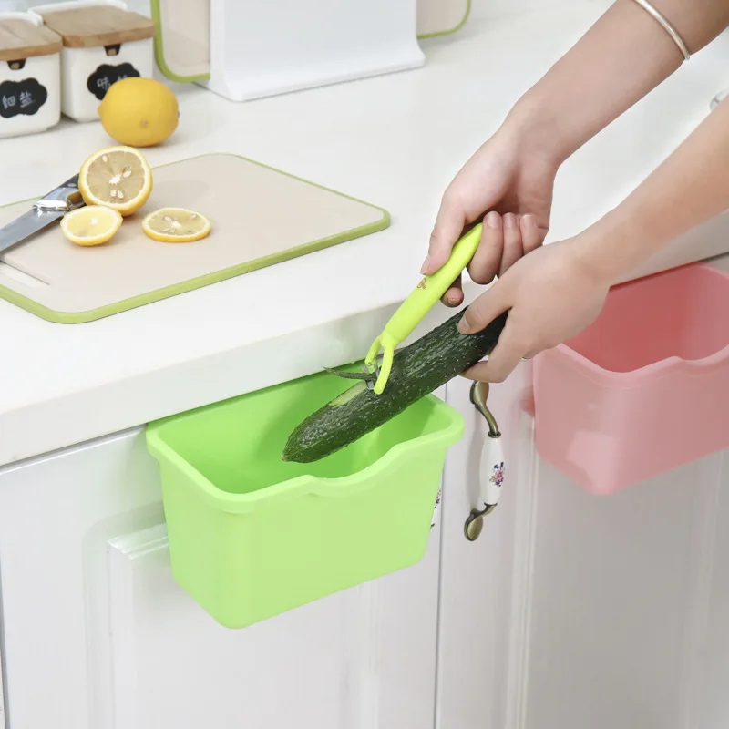 

Garbage Trash Hanging Trash Can for Kitchen Cabinet Door Rubbish Can Tray Waste Bin Kitchen Waste Collector Trash Storage Holder