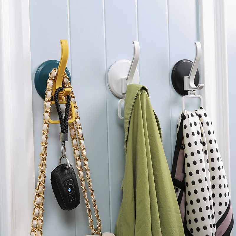 

Bathroom Wall Hooks Waterproof Oilproof Self Adhesive Hooks Reusable Seamless Hanging Hook For Kitchen Simple disc three hook