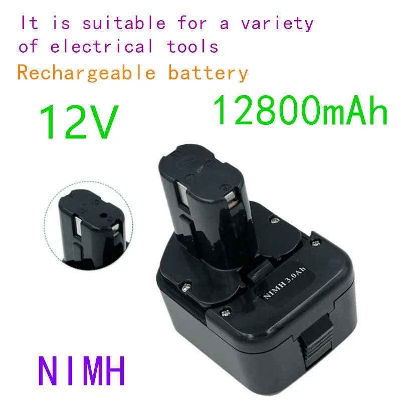 

High Quality 12800mAh 12V 12.8Ah Battery for Hitachi EB1214S 12V EB1220BL EB1212S WR12DMR CD4D DH15DV C5D,DS 12DVF3 rechargeable