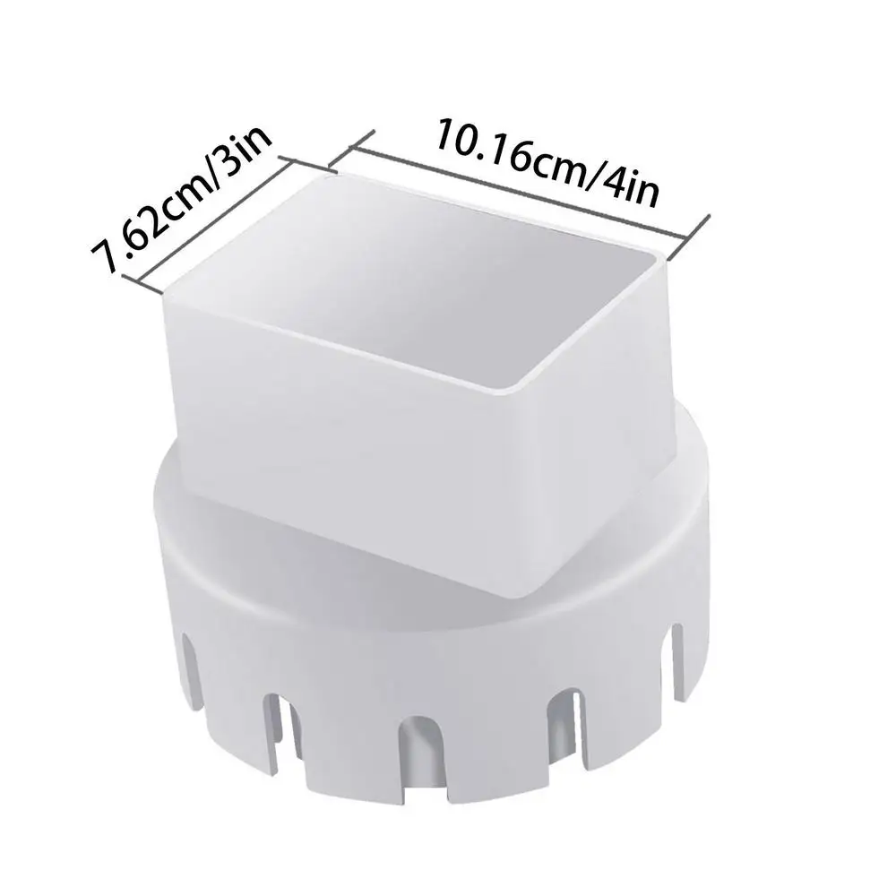 

Переходник для водосточных труб, круглый на квадратный водосточный желоб, для сливных труб, плитки или гофрированной ландшафтной трубы