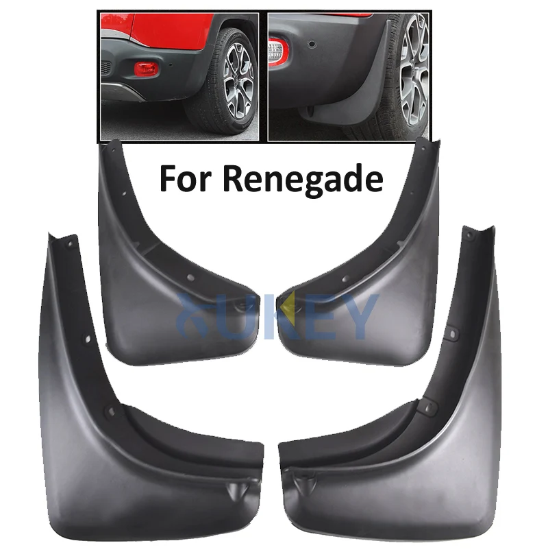 

4 комплекта для Jeep Renegade BU 2014-2021 автомобильные брызговики брызговики передние и задние Стайлинг 2015 2016 2017 2018 2019 2020