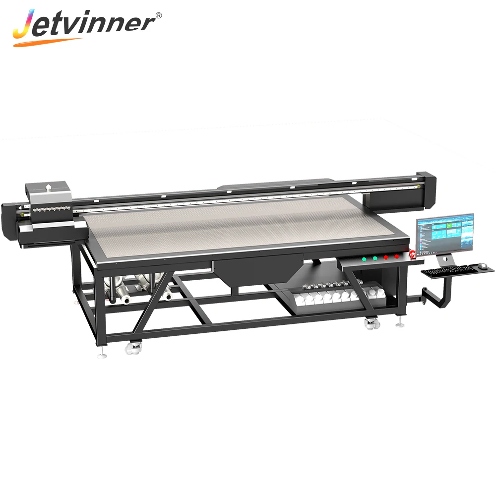 

Jetvinner 2513 UV Printer 4pcs XP600 Print Heads Industrial Grade Large Scale Printing Machine for Phone Case Wood Cylinder