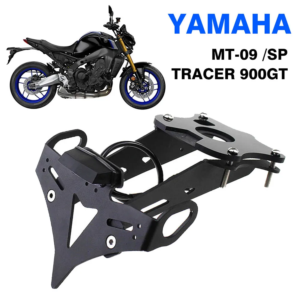 

Рамка держателя номерного знака для YAMAHA MT09 SP TRACER 900GT 2021-2023, светодиодная подсветка, задний аккуратный крыло, аксессуары для мотоциклов