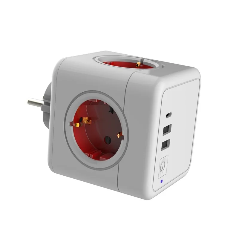 

Electric Sopend Power Strip USB with Switch Type C Cube Socket Tee Powercube Strips Plug Smart Outlet Extension Adapter European