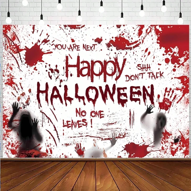 1 5*1 м винил Хэллоуин счастливый никто не может оставить Фотофон ткань