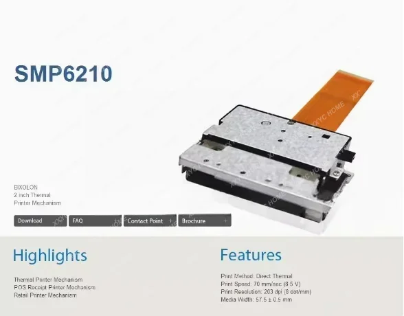Новая Оригинальная термопечатающая головка SMP6210C с режущим сердечником для