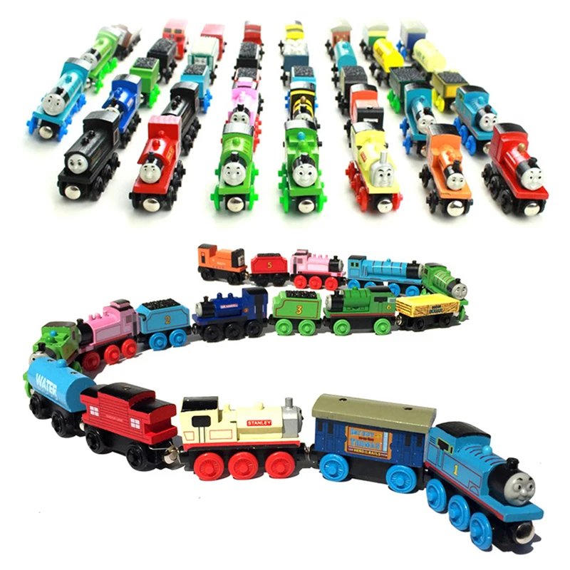 

Thomas and Friends Wooden Pocket Toy Train Model Toy Molley Gold Diesel Lady Toby Rail Train Toys for Boy Children Birthday Gift