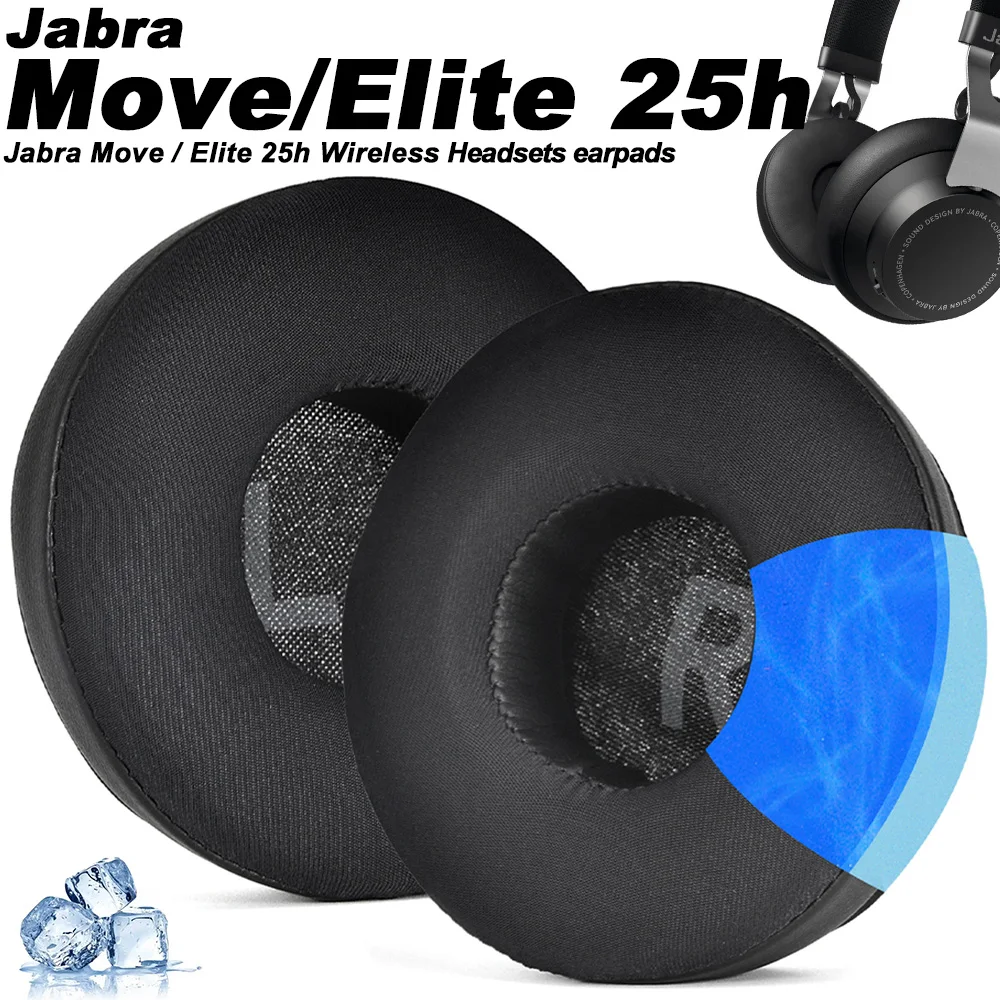Фото Подушечки для наушников Jabra Move Elite 25h, сменные беспроводные подушечки для наушников, мягкие сетчатые чехлы с эффектом памяти, губка, протеин №1