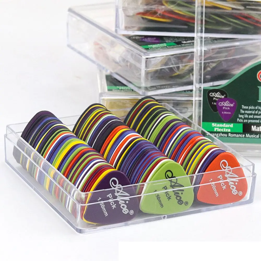 

1 Box Guitar Picks Acoustic Electric Bass Plectrum Mediator Guitar Accessories Thickness 0.58 - 1.5 mm
