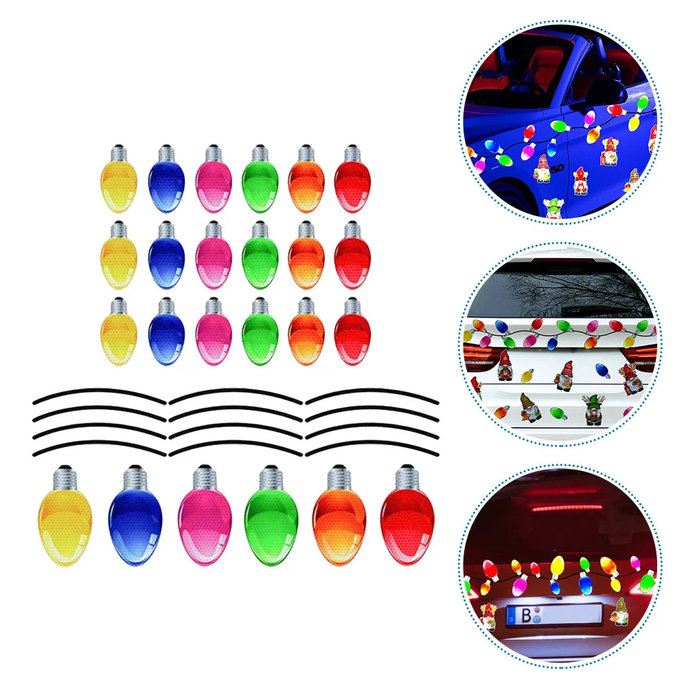 

Car Sticker Decal Supplies Vehicle Home Magnet Reflective Light Bulb Decorations Decorative Fridge