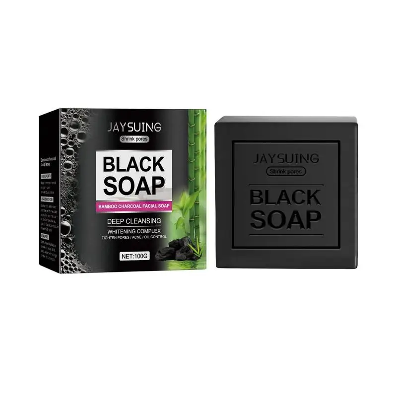 

Charcoal Soap Bar Bamboo Charcoal Skin Wash With Peppermint Oil Face Body Bar Oily Blemish-Prone Skin Facial Cleanser 3.88 Oz