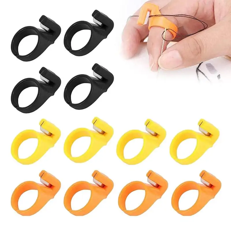 

Thread Cutter Ring Plastics Quilting Sewing Thread Cutter 12 PCS Line Finger Cutting Tool DIY Household Sewing Machine Accessory
