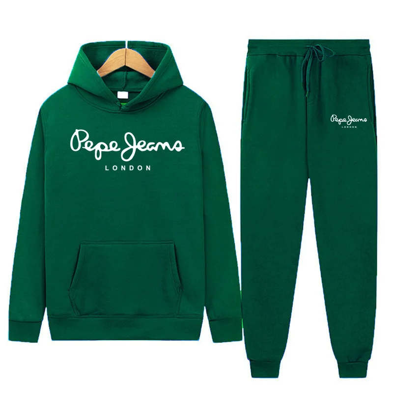 

Men Womens Tracksuit Autumn Winter Hooded Sweatshirt Suit High Quality Casual Jogging Outfits Clothing Pullover Fleece Pant Sets