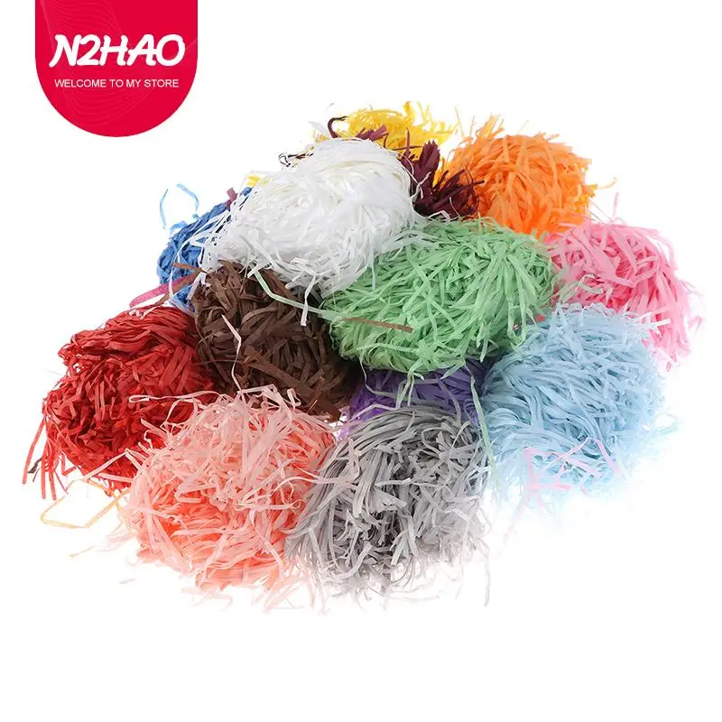 

10/20g Raffia Pleated Paper Shredded Paper Box Filled Birthday Party Souvenirs Wedding Gift Packaging Filled Shredded Paper Silk