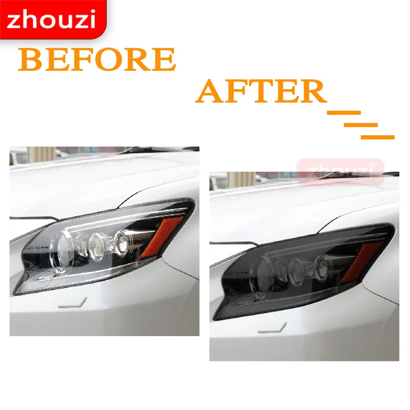 

2 Pcs For Lexus GX GX460 2014-2020 Car Headlight Tint Smoked Black Protective Film Transparent TPU Sticker Accessories