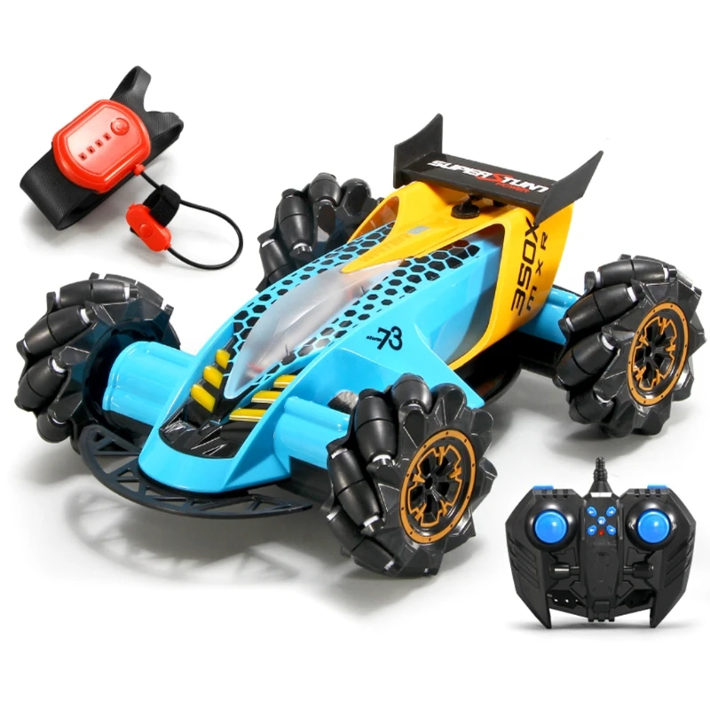 

Remote control car 2.4G charging gesture induction stunt toy, children's high-speed children RC racing car with music and light,