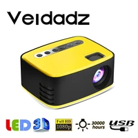 veidadz t20 mini portable projector 1080p 320240 pixels hd led for outdoor home theater projector
