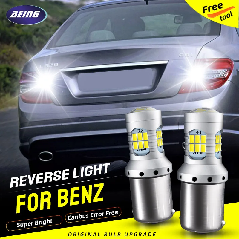

2×P21W LED Reverse Light Blubs 1156 BA15S Backup Lamp Canbus For Mercedes-Benz C-Class W202 W203 W204 C204 CL203 S202 S203 S204