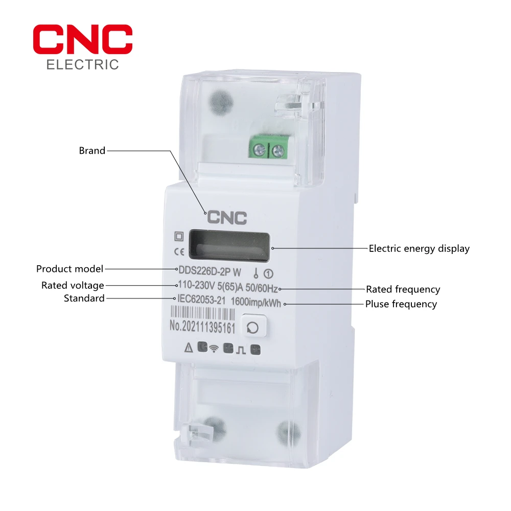 CNC WIFI Smart DDS226D Series 50/60 Гц однофазный/трехфазный измеритель энергии таймер монитор