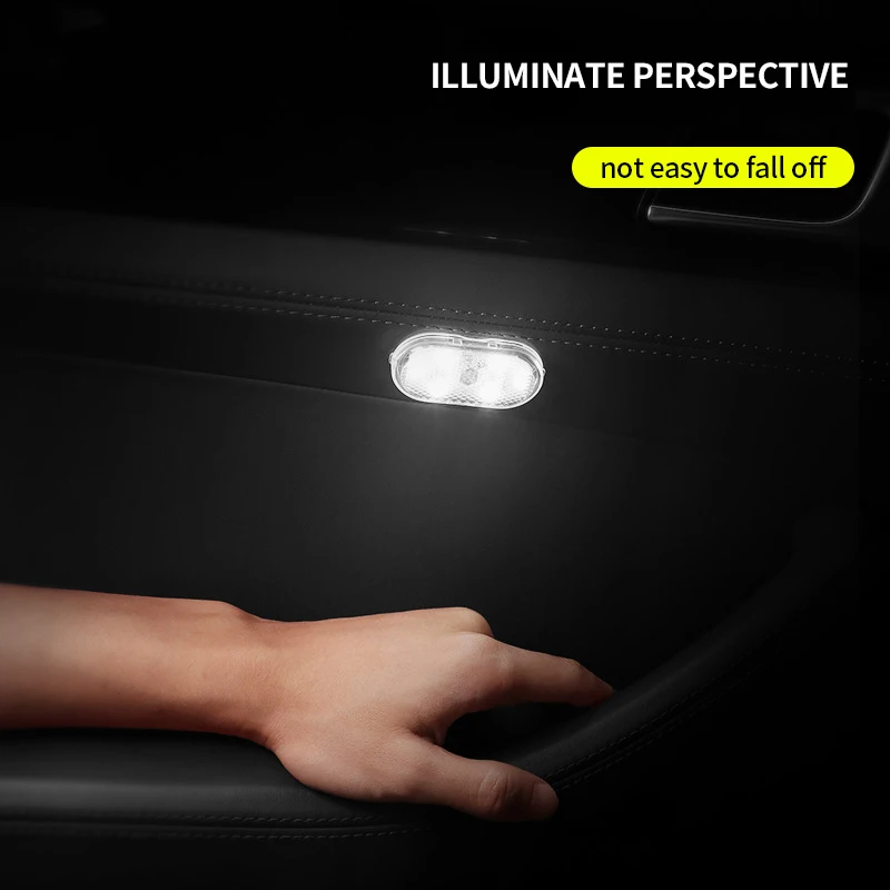 Car LED Ambient Light Interior Lighting Atmosphere Lamp for Armrest Box Trunk Switch Touch Control Wireless Mini Foot Lights | Автомобили