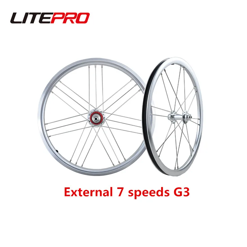 

Колеса Liteproelite складные для велосипеда, 16 дюймов, 7 скоростей