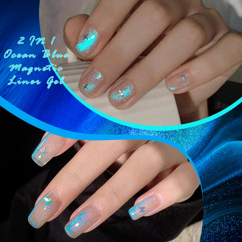 MEET ACROSS 7ml Auroras Cat Магнитный гель Ангел Слезы Кристалл Яркий лак Пропитанный UV