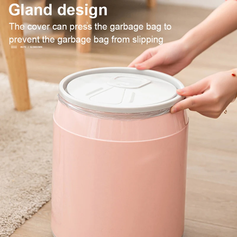 

Trash Can Creative Cute Storage Bucket With Cover Mini Desk Dustbin Living Room Office Hot Waste Bins Storage Box Personality