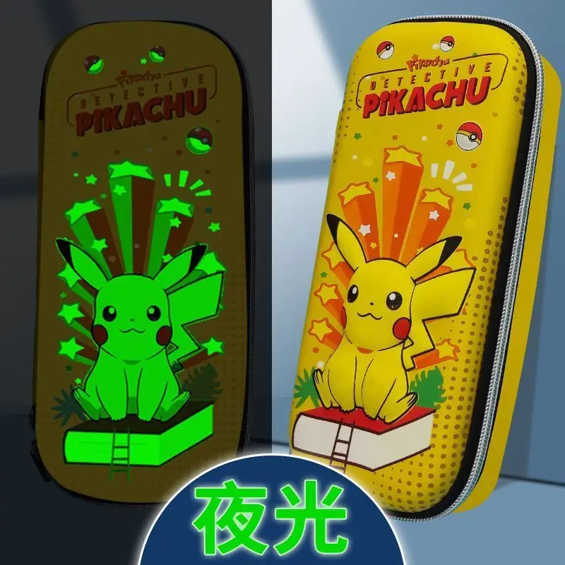 

Pokemon New anime peripheral kawaii cute cartoon Pikachu luminous ins stationery box creative pen bag pencil box gift wholesale