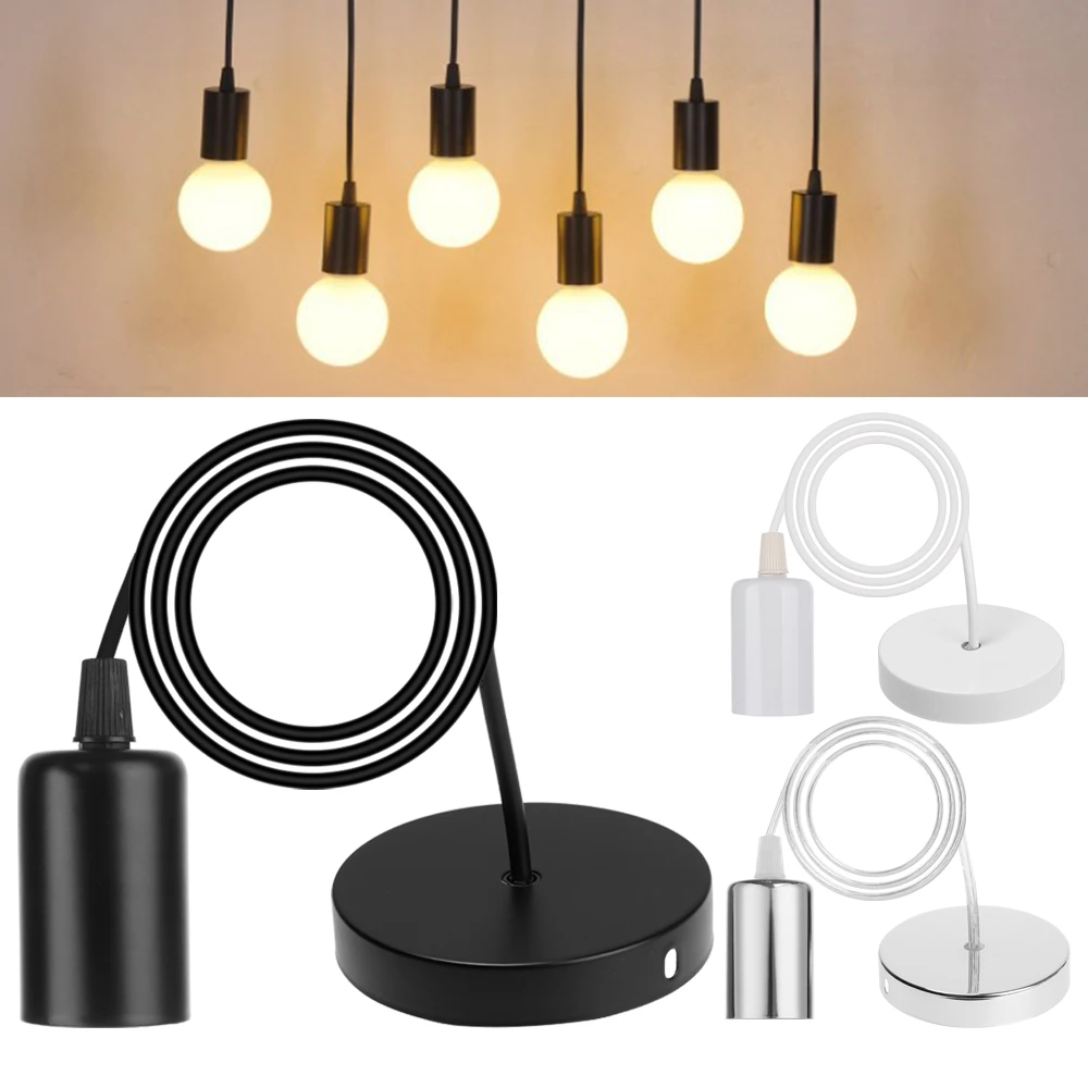 

E27 Screw-type Lighting Kit Hanging Light Socket Lamp Holder with Line Chandelier Line Set DIY Retro Hanging Lamp Accessories
