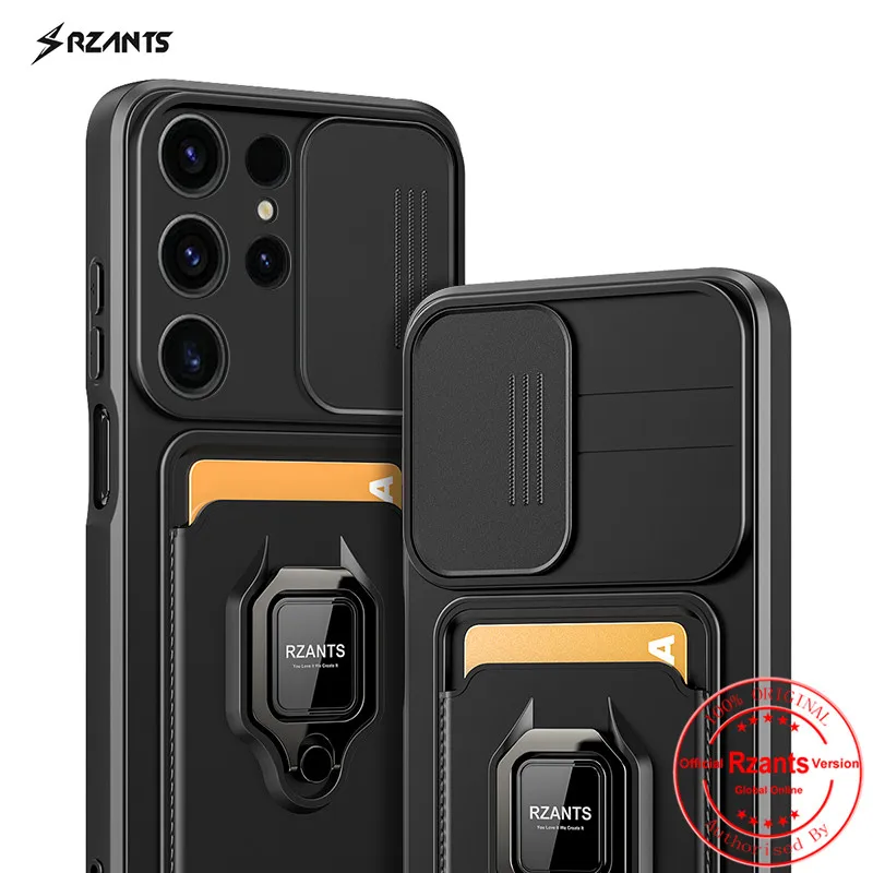 

Модный чехол Rzants для Xiaomi Poco M5 4G [Bison], гладкий деловой чехол с нажимным держателем для карт, защитный чехол с кольцом