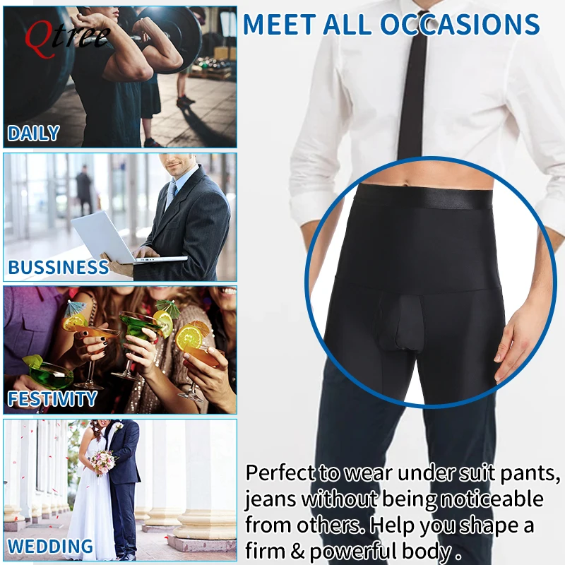 Mens Waist Trainer Shapewear Shorts Tummy Shaper High Waist Body Shaper Control Belly Underwear Girdle Abdomen Compression Panty