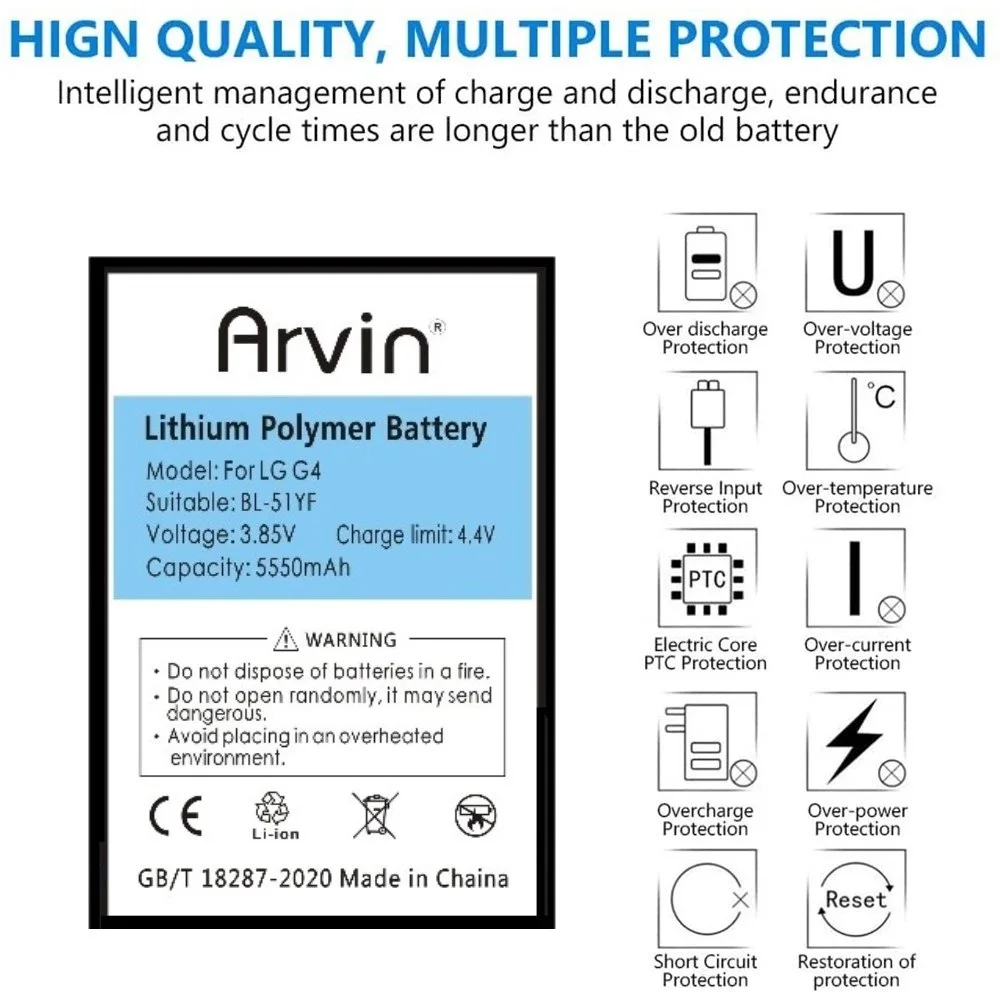 new real 5550mah bl 51yf battery for lg g4 h815 h818 h810 vs999 f500 vs986 f500 g stylo mobile phone bateria replacement battery free global shipping