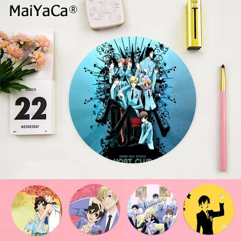 

Japanese Anime Ouran High School Host Club Round Custom Skin Speed Version Computer Office Table PC Laptop Mouse Mat Home Decor