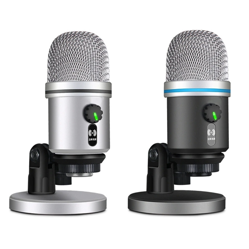 

USB Stereo Lossless Microphone Condenser Microphone JY-U15 with Breathing Atmosphere Light Effect & USB Cable for Games