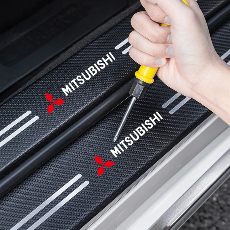 

Car door protection Carbon Fiber Textured Leather Sticker for MITSUBISHI Lancer EX 10 Lancer X Outlander ASX Colt Pajero Sport