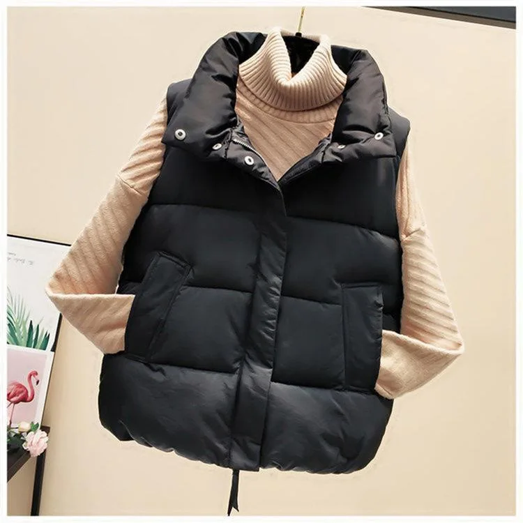 

Winter 2022 Waistcoat Women Wear Down Cotton Jacket Over Autumn and Winter