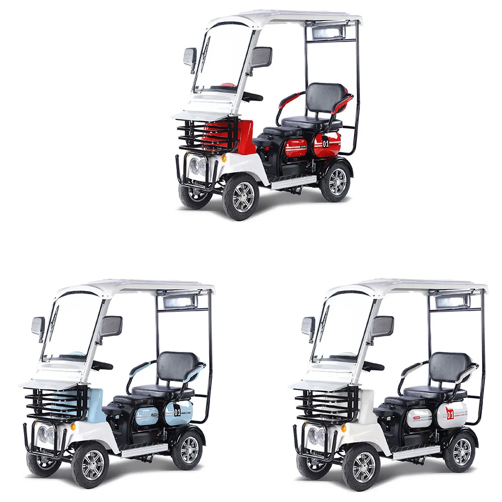 

600/800w Four Wheel Electric Car Elderly People Walking Instead Of Walking Car With Shed Pick Up And Drop Off Children