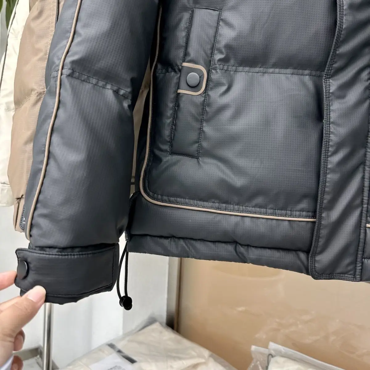 Зимняя куртка на утином пуху для мужчин уличная одежда с буквенным принтом и