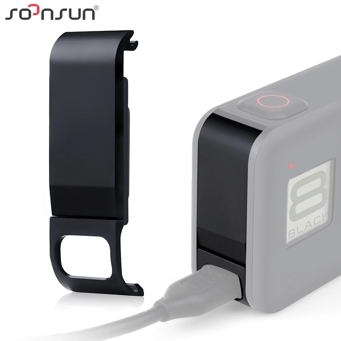 SOONSUN Aluminum Side Cover for GoPro Hero 8 Black Replacement Battery Door Go Pro Camera Gopro Accessories |