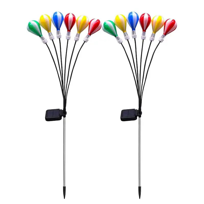 

Солнечные светильники для воздушных шаров, солнечные Ландшафтные светильники, наружные садовые светильники, 2 шт., водонепроницаемые декоративные светильники с воздушным шаром