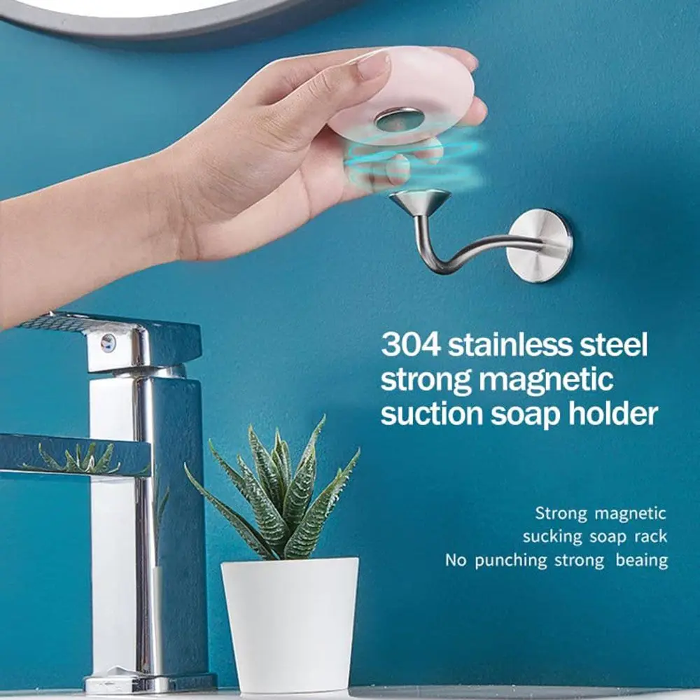 Полки для ванной сушилка мыла из нержавеющей стали магнитный держатель