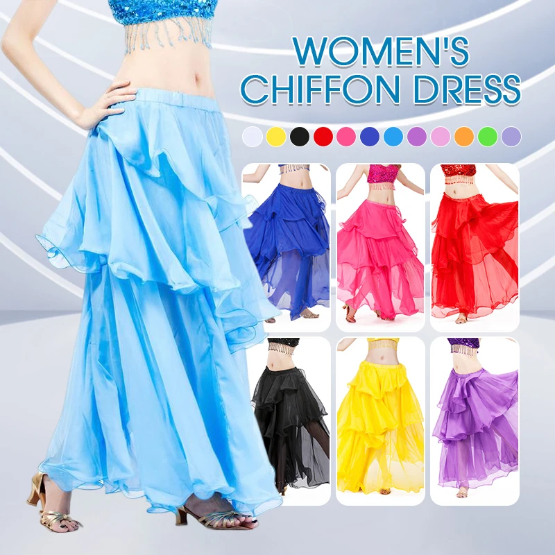 Женские юбки для восточного танца живота красивая шифоновая длинная юбка-качели