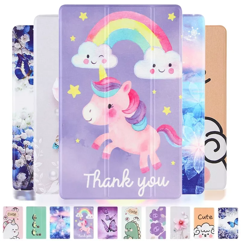 

Tri-Fold Leather Cover For iPad 9th 8th 7th 6th Gen Case Cute Unicorn Tablet Funda For iPad 10.2 9.7 Air 1 2 iPad 5 6 7 8 9 Case