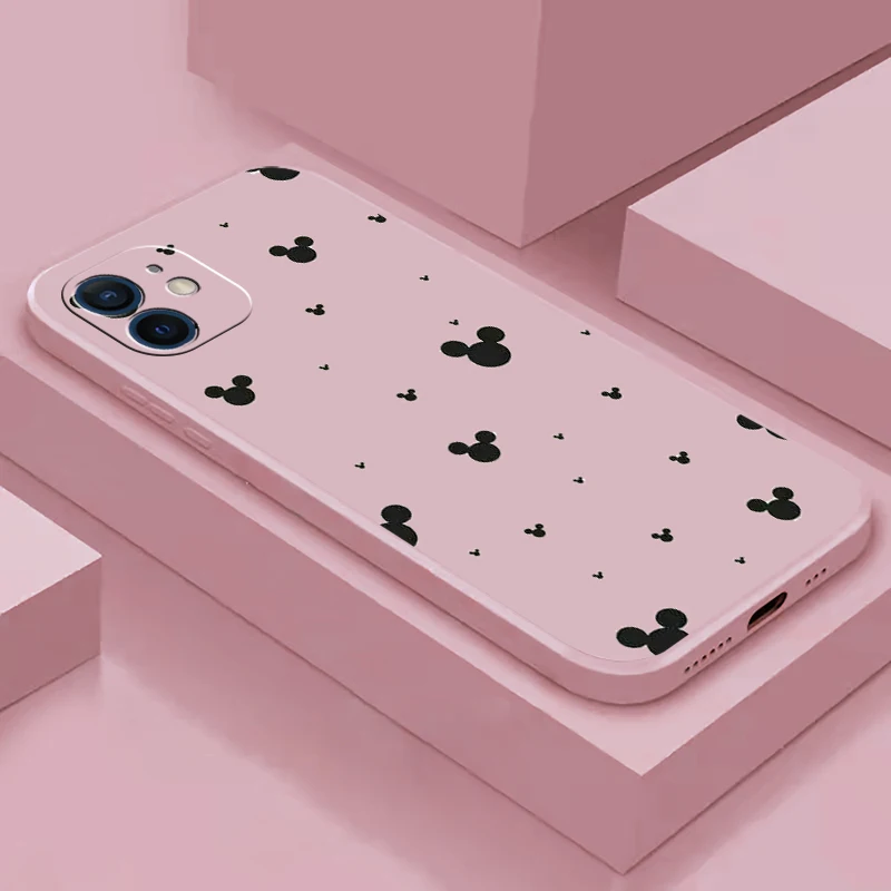 

Mickey Minnie Phone Case For iPhone 11 12 13 Pro MAX Mini 6 6S 7 8 Plus X XR XS MAX SE 2020 Soft Silicone TPU Funda Back Cover