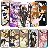 k on anime luxury phone case for iphone 13 mini 12 11 pro max xr x se xs 7 8 plus soft silicone black cover shell funda